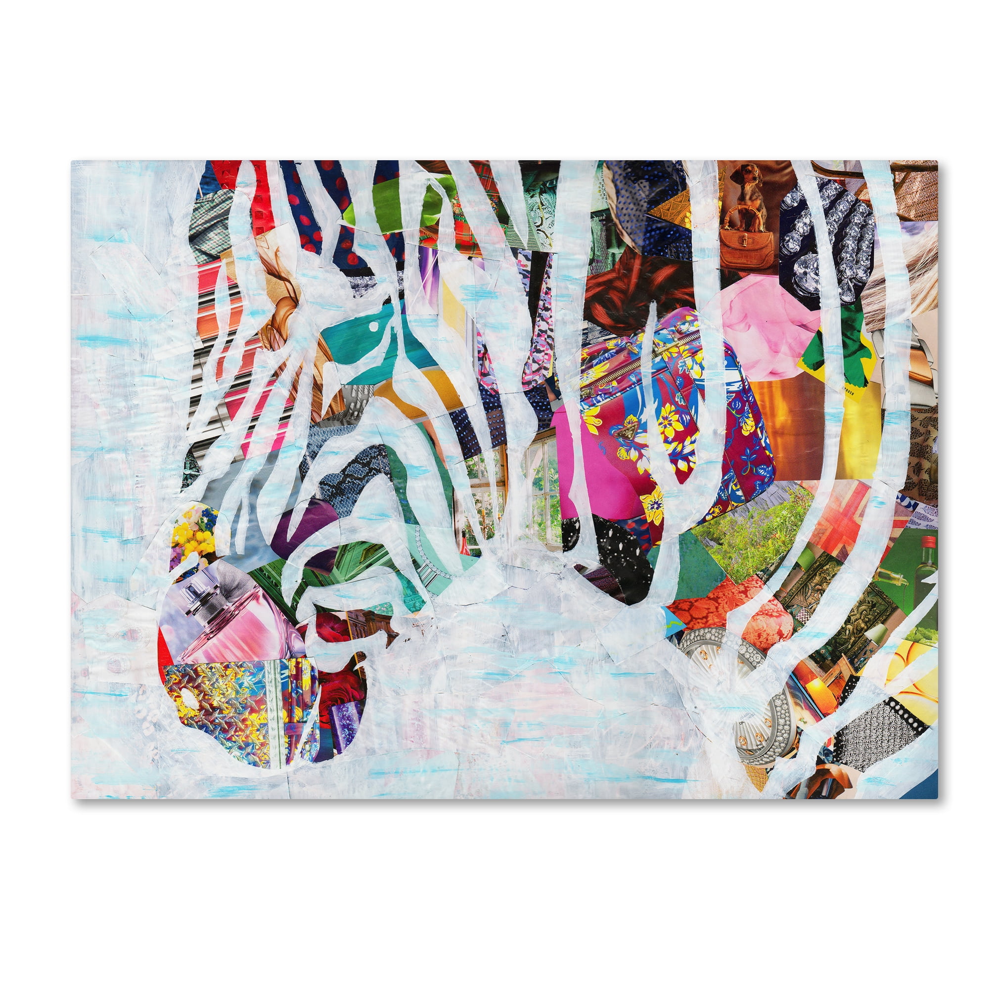 Trademark Fine Art 'Zebra' Canvas Art by Artpoptart