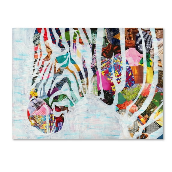 Trademark Fine Art 'Zebra' Canvas Art by Artpoptart