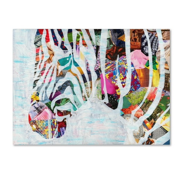 Trademark Fine Art 'Zebra' Canvas Art by Artpoptart