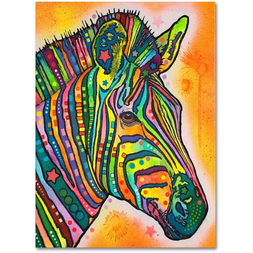 Trademark Fine Art "Zebra" Canvas Art by Dean Russo