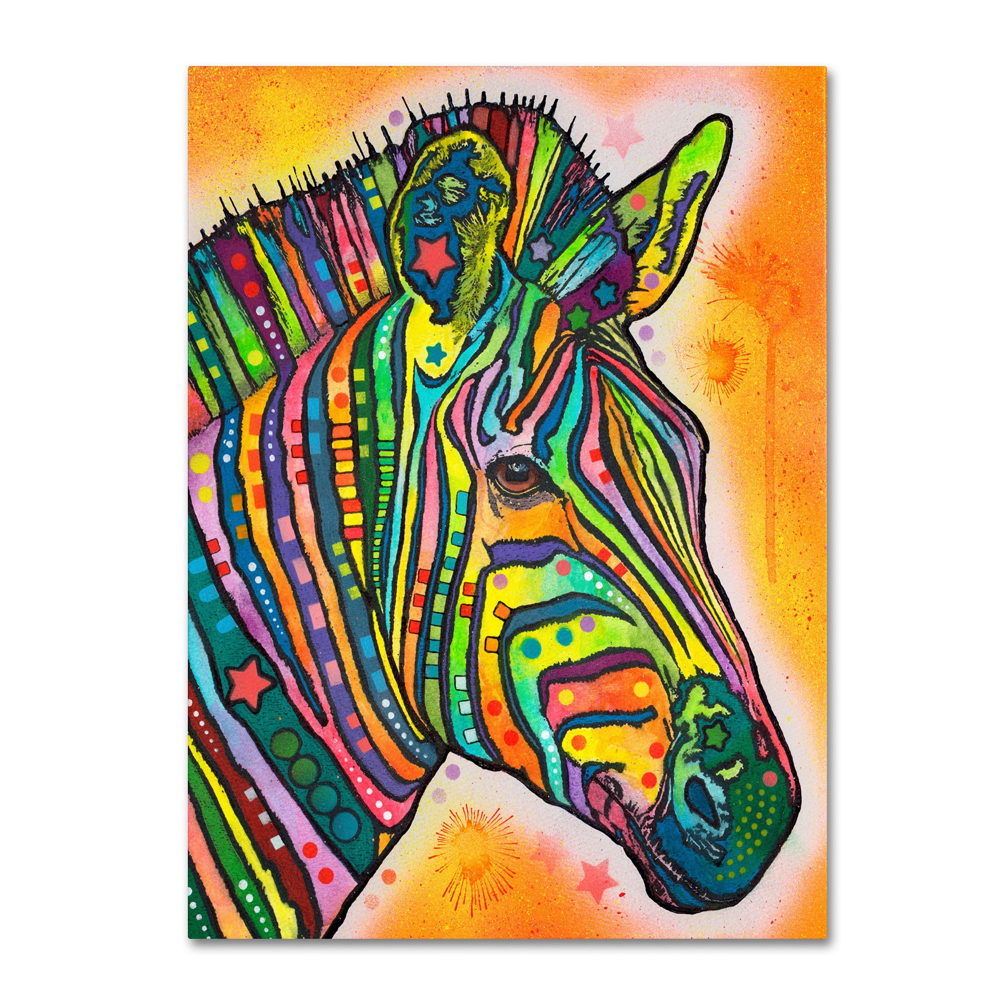 Trademark Fine Art "Zebra" Canvas Art by Dean Russo