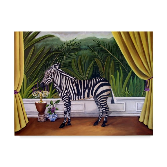 Trademark Fine Art 'Zebra Centered' Canvas Art by Catherine A Nolin