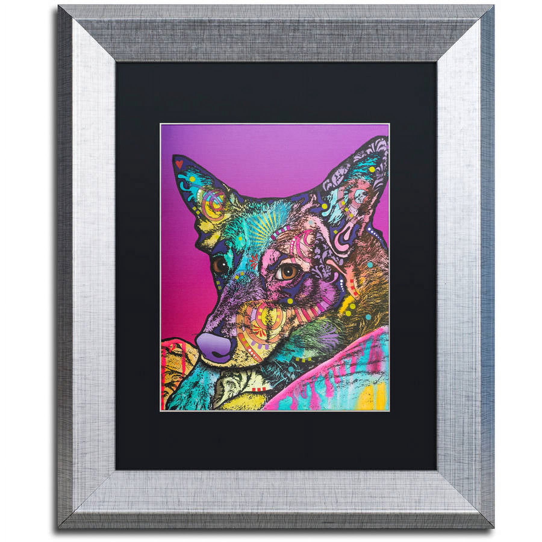 Trademark Fine Art "Zena-004" Canvas Art by Dean Russo, Black Matte, Silver Frame