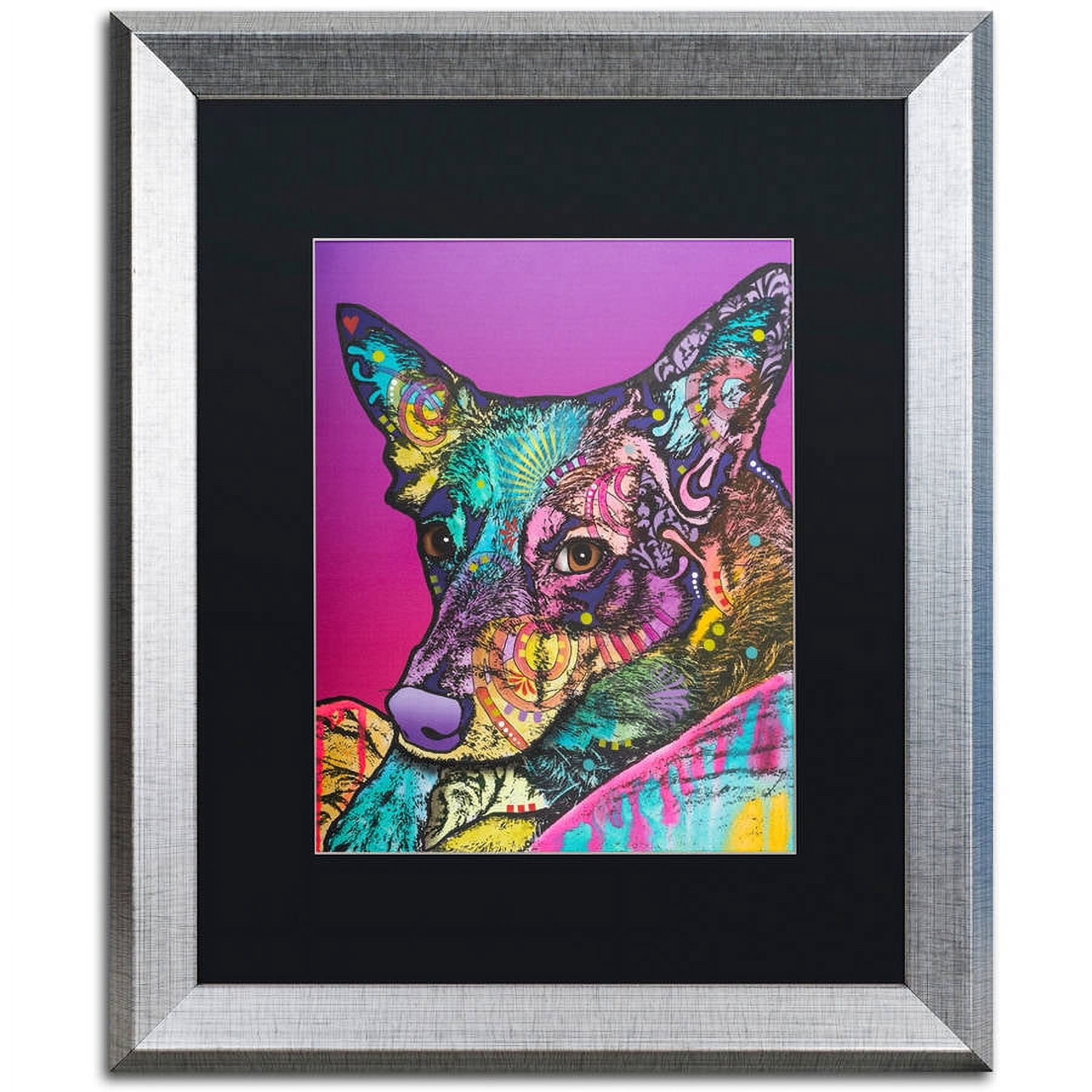 Trademark Fine Art "Zena-004" Canvas Art by Dean Russo, Black Matte, Silver Frame