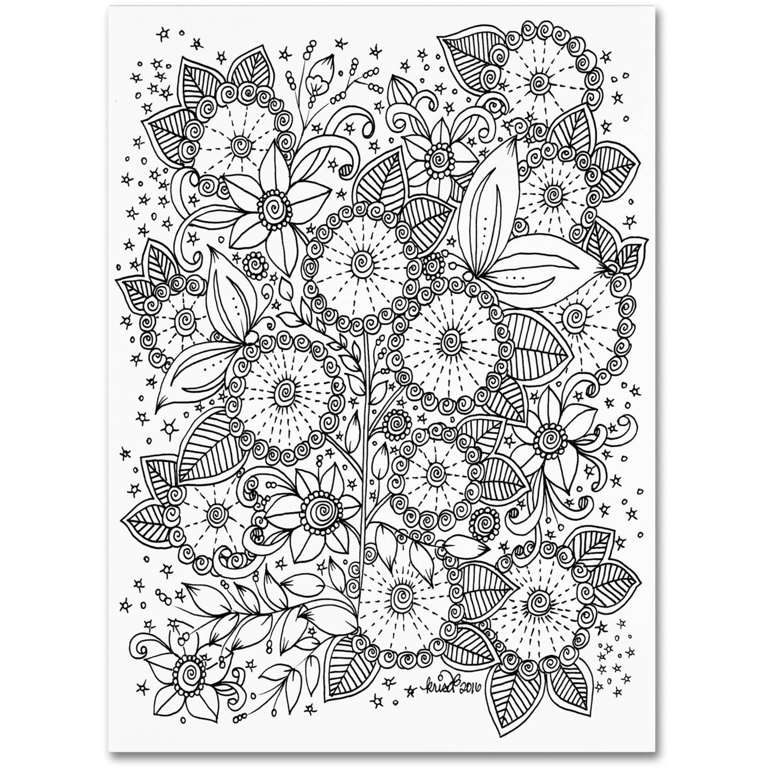 KCDoodleArt 'Zendoodles 14' Canvas Art 18 x 24