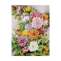 Trademark Fine Art 'Zinnias Standing Tall' Canvas Art by Joanne Porter