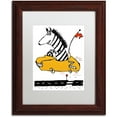 thumbnail image 1 of Trademark Fine Art "Zippy Zebra" Canvas Art by Carla Martell, White Matte, Wood Frame, 1 of 3
