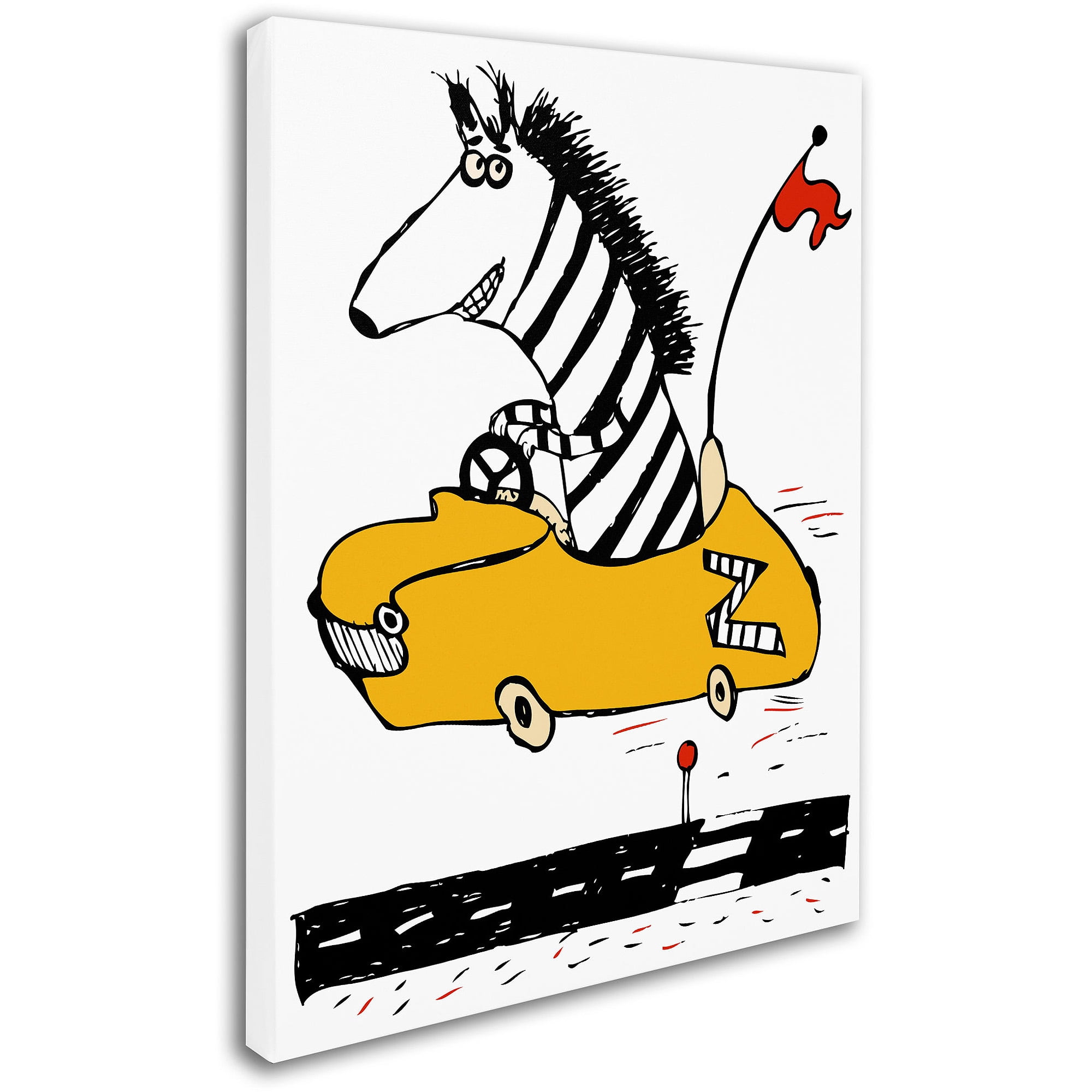 Trademark Fine Art "Zippy Zebra" Canvas Art by Carla Martell