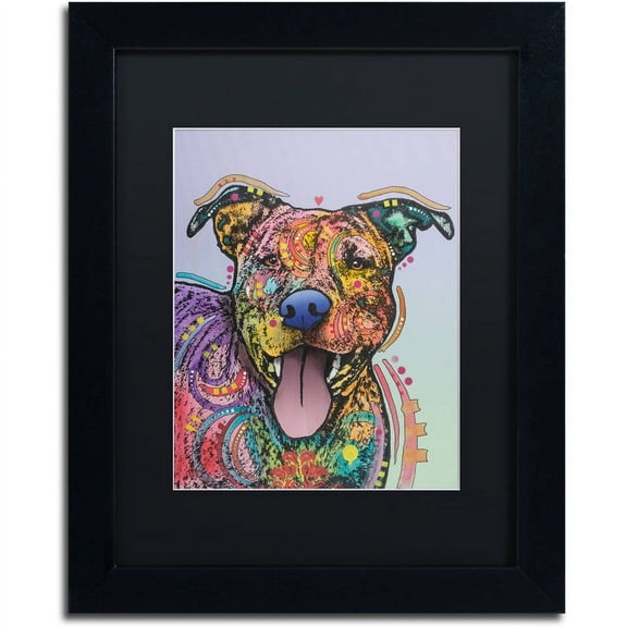 Trademark Fine Art "Zoey" Canvas Art by Dean Russo, Black Matte, Black Frame