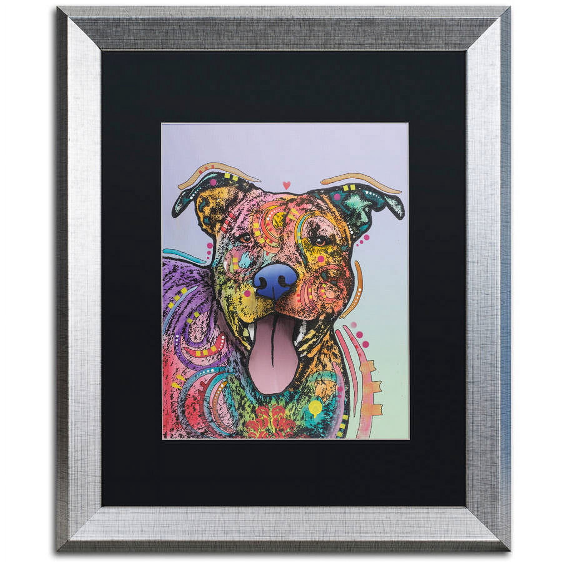 Trademark Fine Art "Zoey" Canvas Art by Dean Russo, Black Matte, Silver Frame