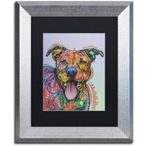 Trademark Fine Art "Zoey" Canvas Art by Dean Russo, Black Matte, Silver Frame