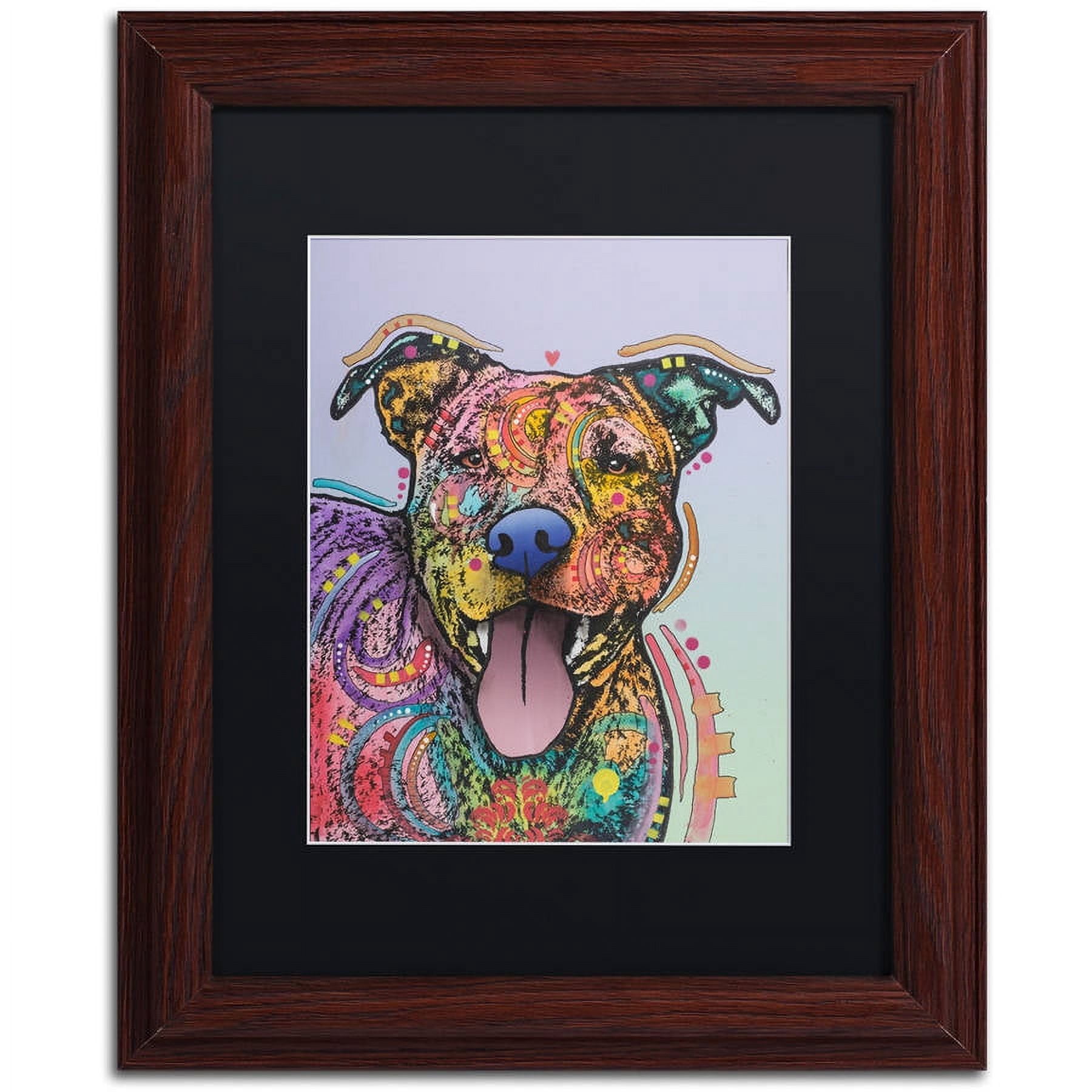 Trademark Fine Art "Zoey" Canvas Art by Dean Russo, Black Matte, Wood Frame