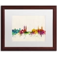 thumbnail image 1 of Trademark Fine Art 'Zurich Switzerland Skyline' Canvas Art by Michael Tompsett, White Matte, Wood Frame, 1 of 4