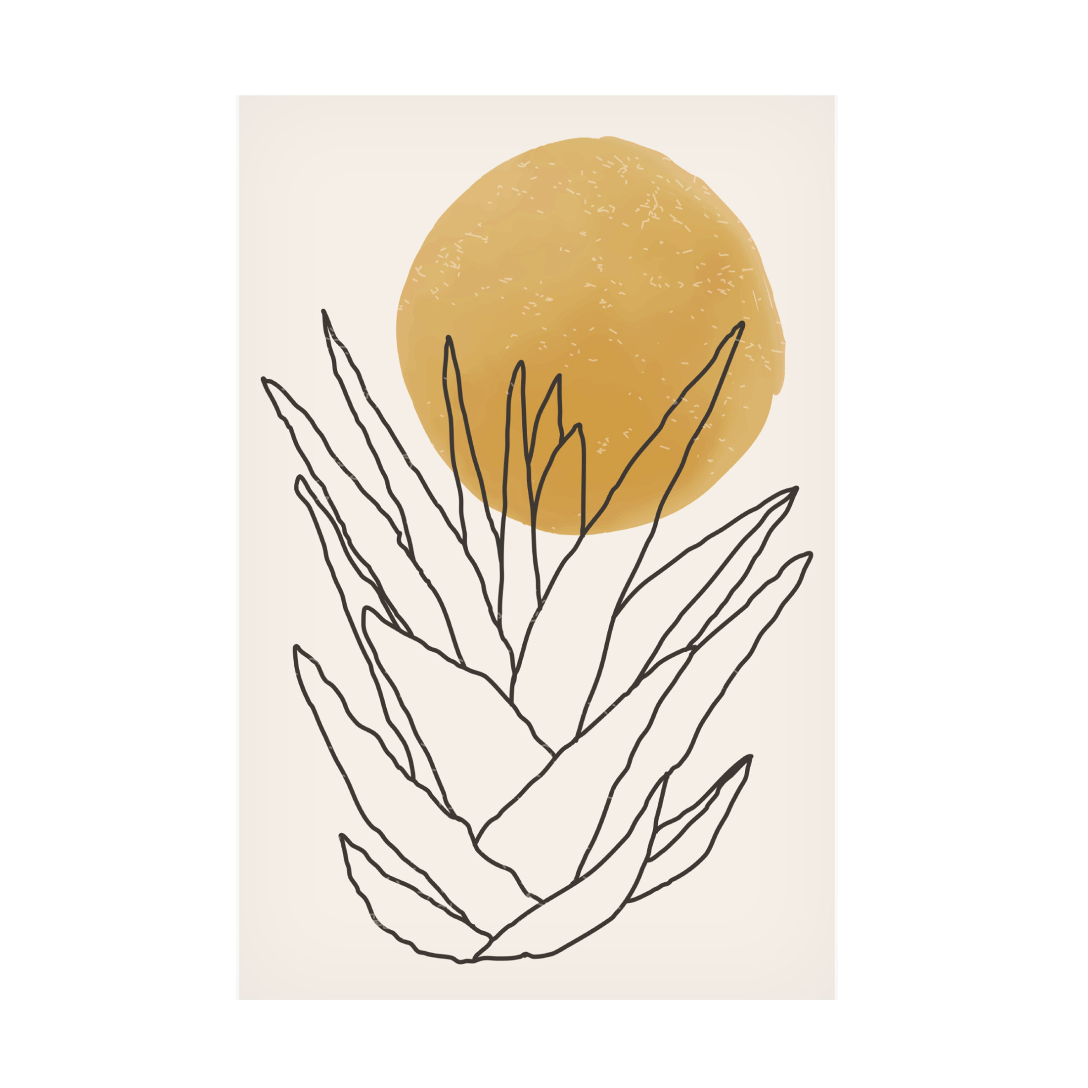 Trademark Fine Art jay stanley  Abstract Agave Sunshine 1 Canvas Wall Art