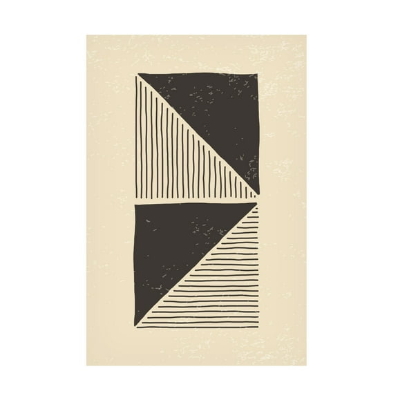 Trademark Fine Art jay stanley  Abstract Black Set 2 Canvas Wall Art