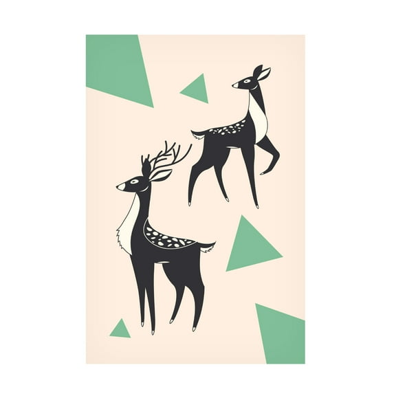 Trademark Fine Art jay stanley  Abstract Deer 2 Canvas Wall Art