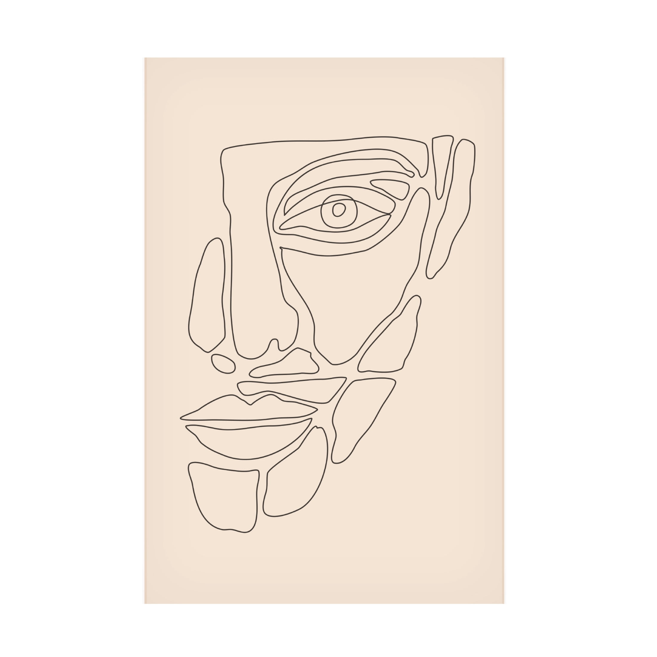 Trademark Fine Art jay stanley Abstract Face Lines 1 Canvas Wall Art