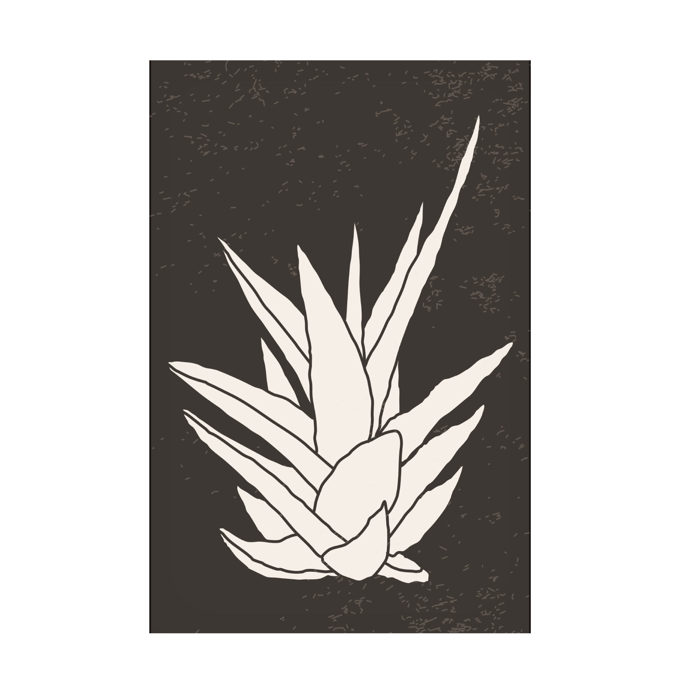 Modern Black and White Floral Botanical Canvas Wall Art