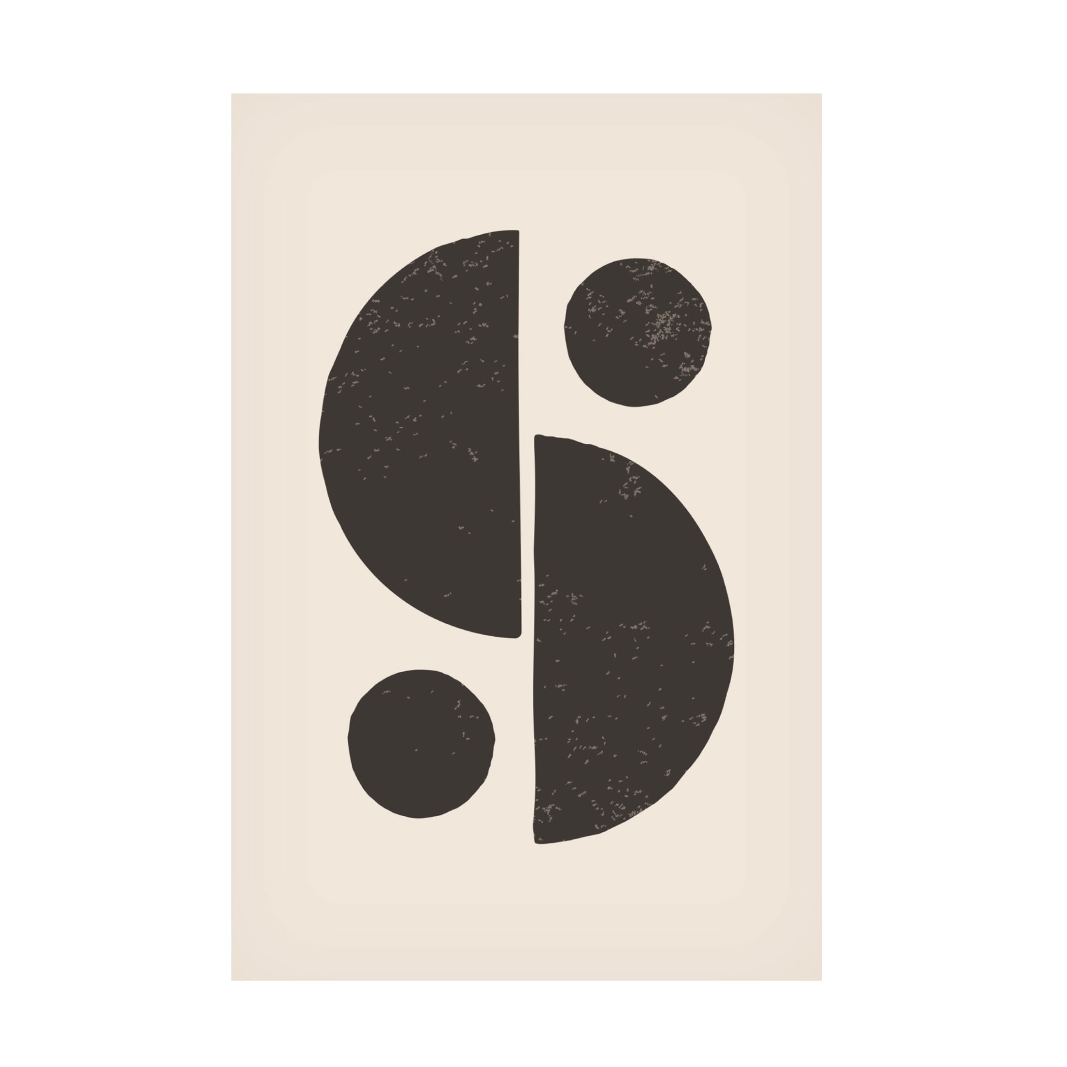 Trademark Fine Art jay stanley  Black Abstract Shapes Series 2 Canvas Wall Art