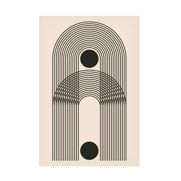 Trademark Fine Art jay stanley Black Boho Vibe Series 3 Canvas Wall Art