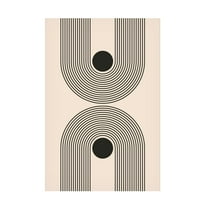 Trademark Fine Art jay stanley Black Boho Vibe Series 5 Canvas Wall Art