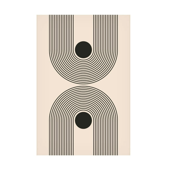 Trademark Fine Art jay stanley Black Boho Vibe Series 5 Canvas Wall Art