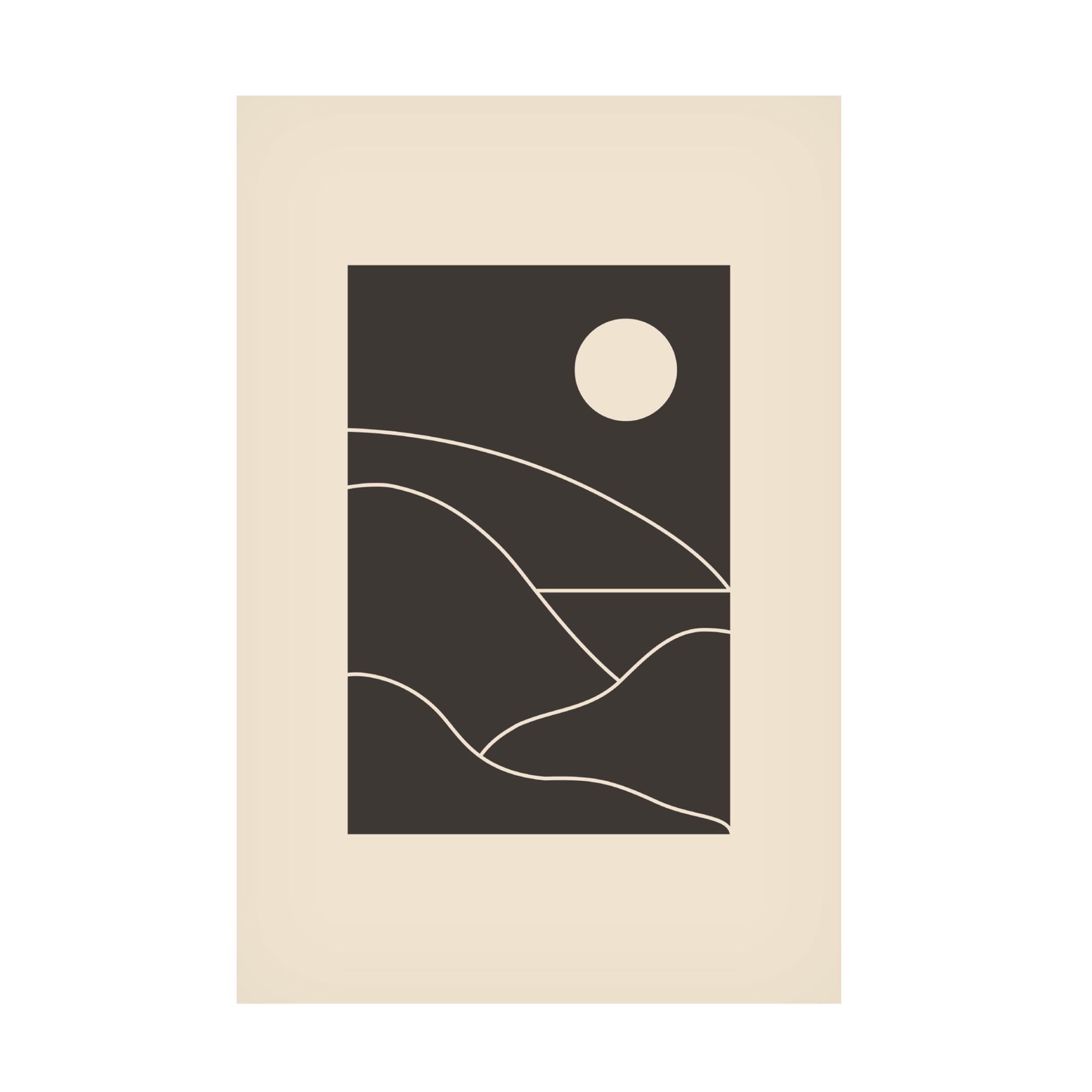 Trademark Fine Art jay stanley Black Minimal Mountains 1 Canvas Wall Art