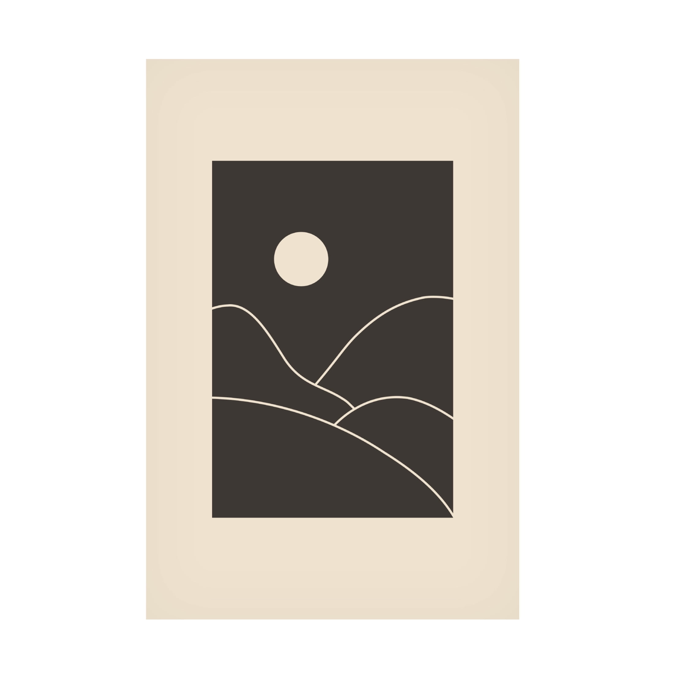 Trademark Fine Art jay stanley Black Minimal Mountains 3 Canvas Wall Art