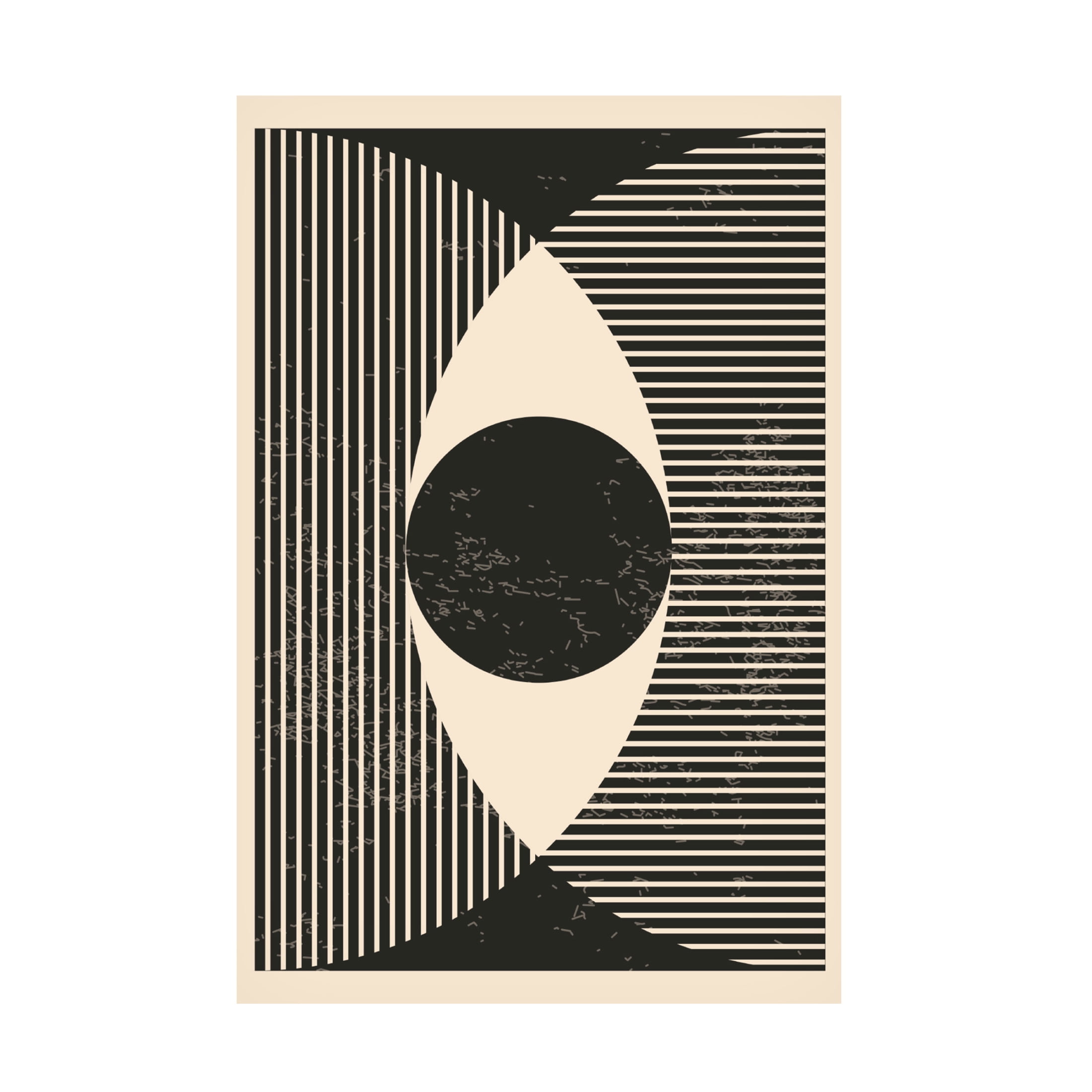 Trademark Fine Art jay stanley  Black and White Geometric Shapes 2 Canvas Wall Art