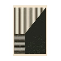 Trademark Fine Art jay stanley  Black and White Lines Series 4 Canvas Wall Art