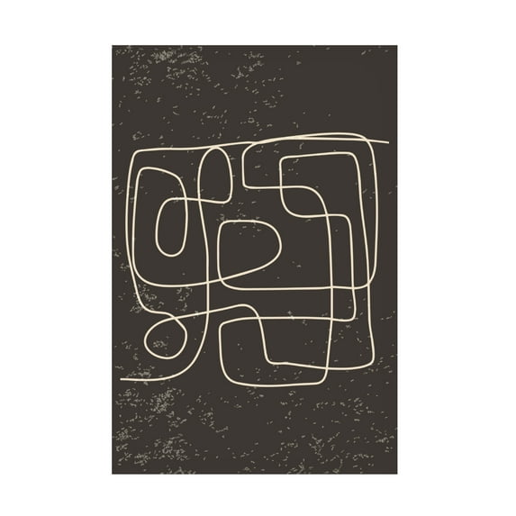 Trademark Fine Art jay stanley Black and White One Line 2 Canvas Wall Art