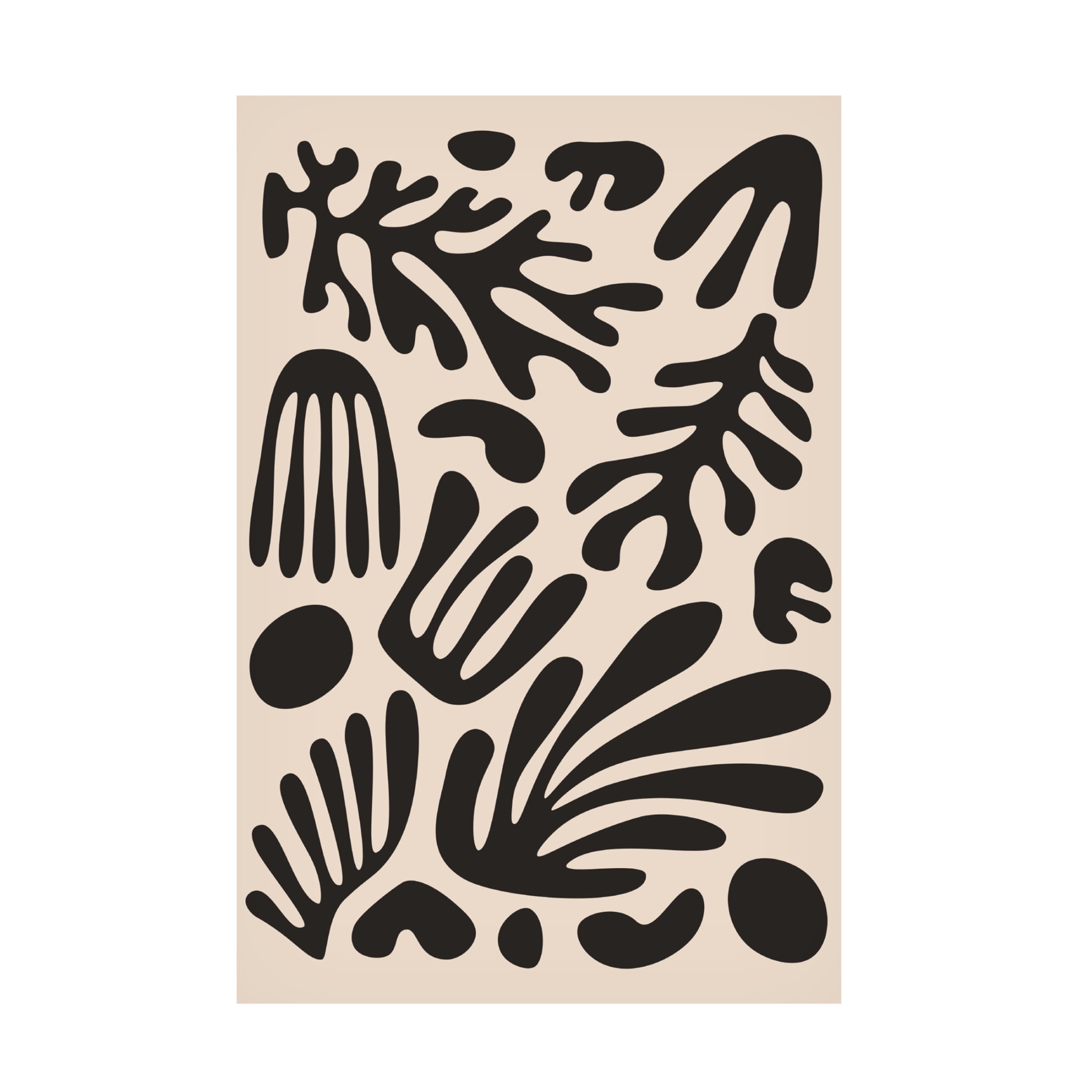 Henri Matisse Black Algae Abstract Canvas Wall Art