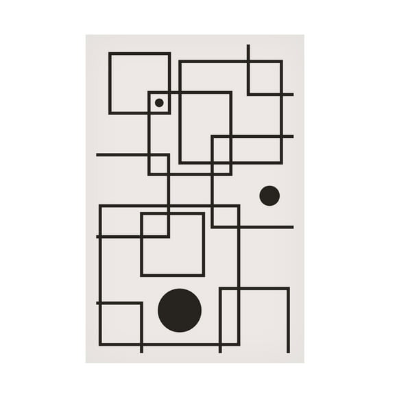 Trademark Fine Art jay stanley Minimal Shapes 4 Canvas Wall Art