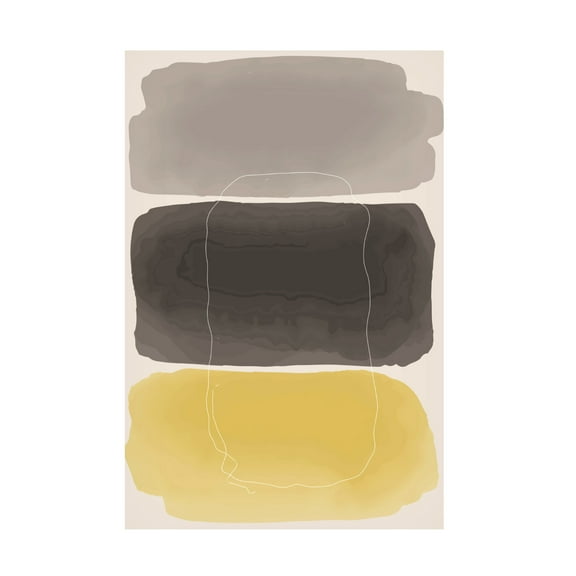 Trademark Fine Art jay stanley Watercolor Shapes Series 3 Canvas Wall Art