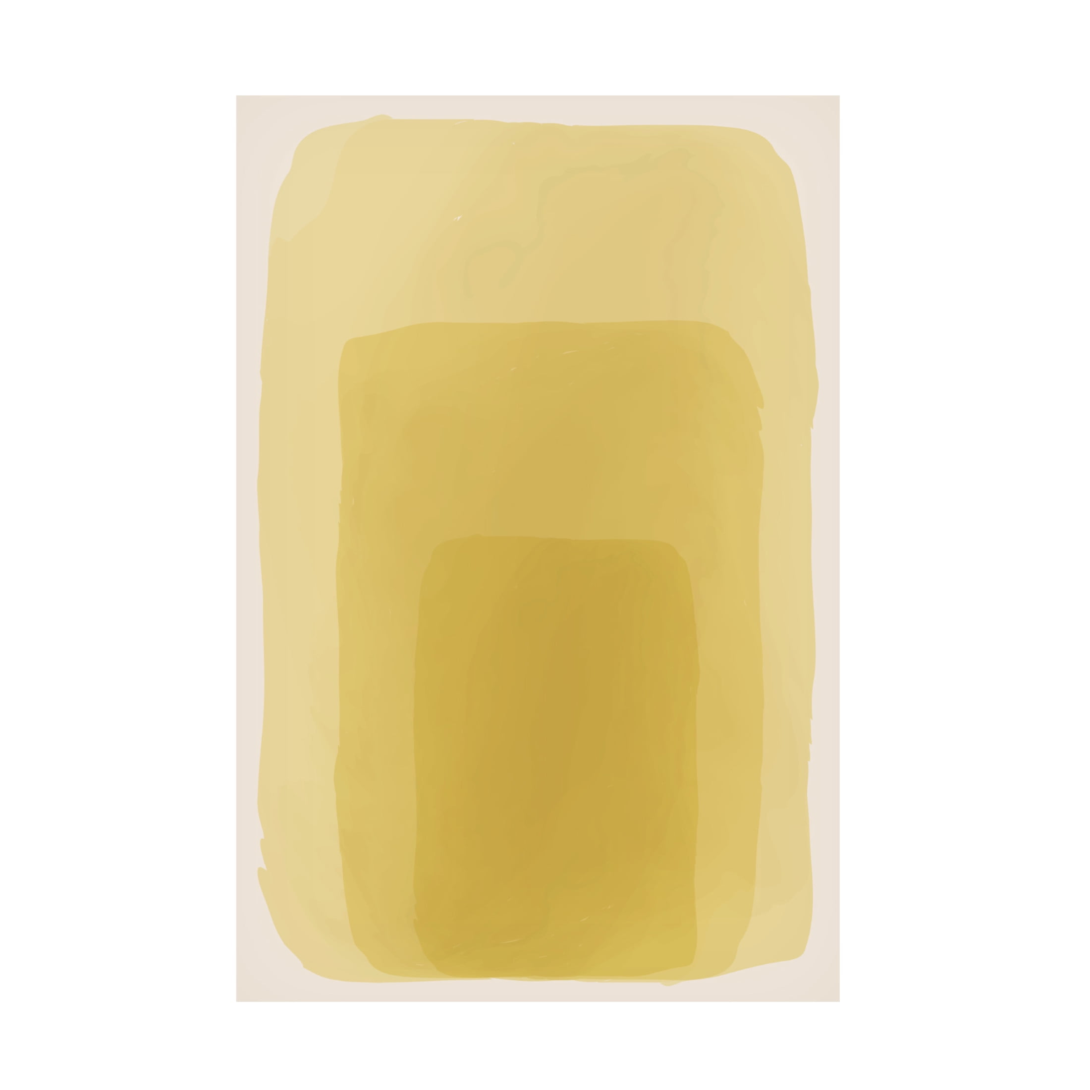 Trademark Fine Art jay stanley Yellow Watercolor Shapes 1 Canvas Wall Art