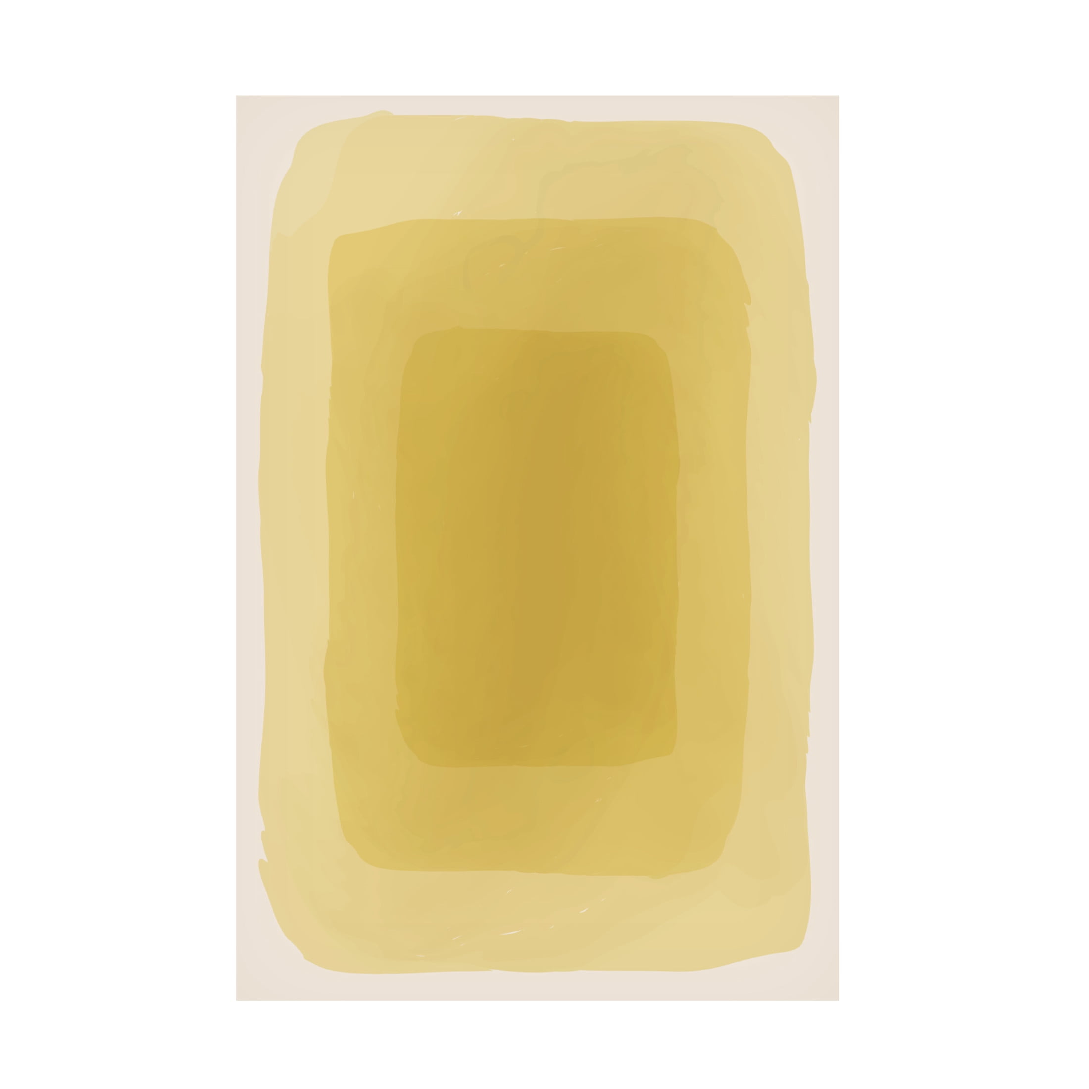 Trademark Fine Art jay stanley  Yellow Watercolor Shapes 3 Canvas Wall Art