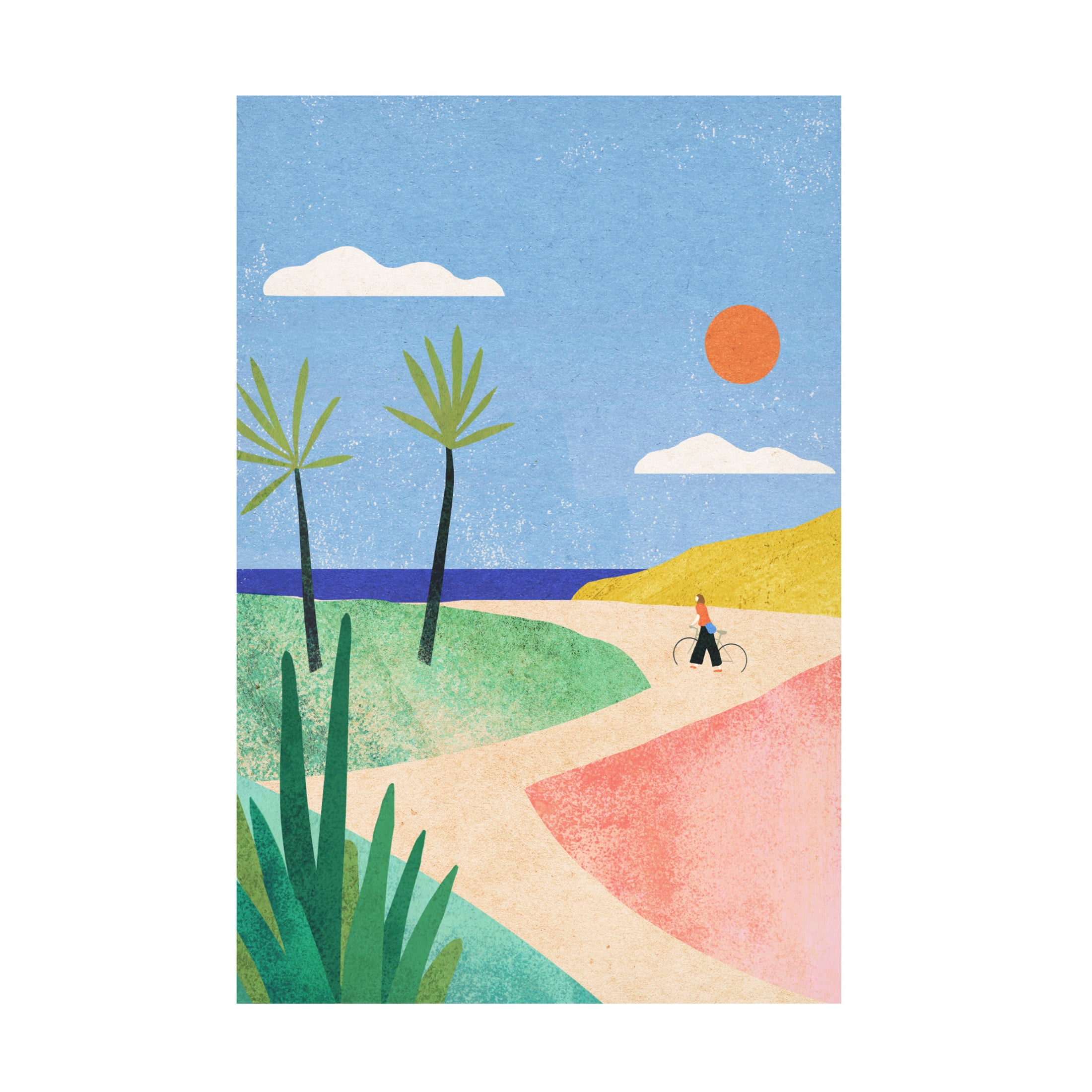 Trademark Fine Art longwayhome  Beach Girl Canvas Wall Art