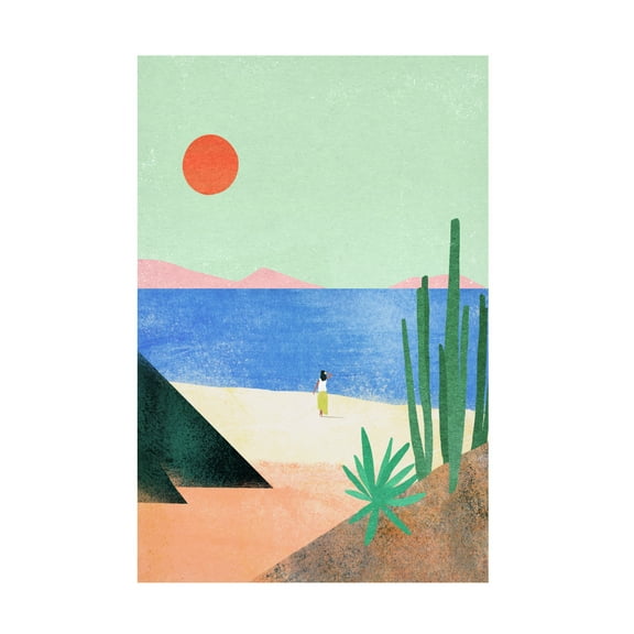 Trademark Fine Art longwayhome Beach Girl ii Canvas Wall Art