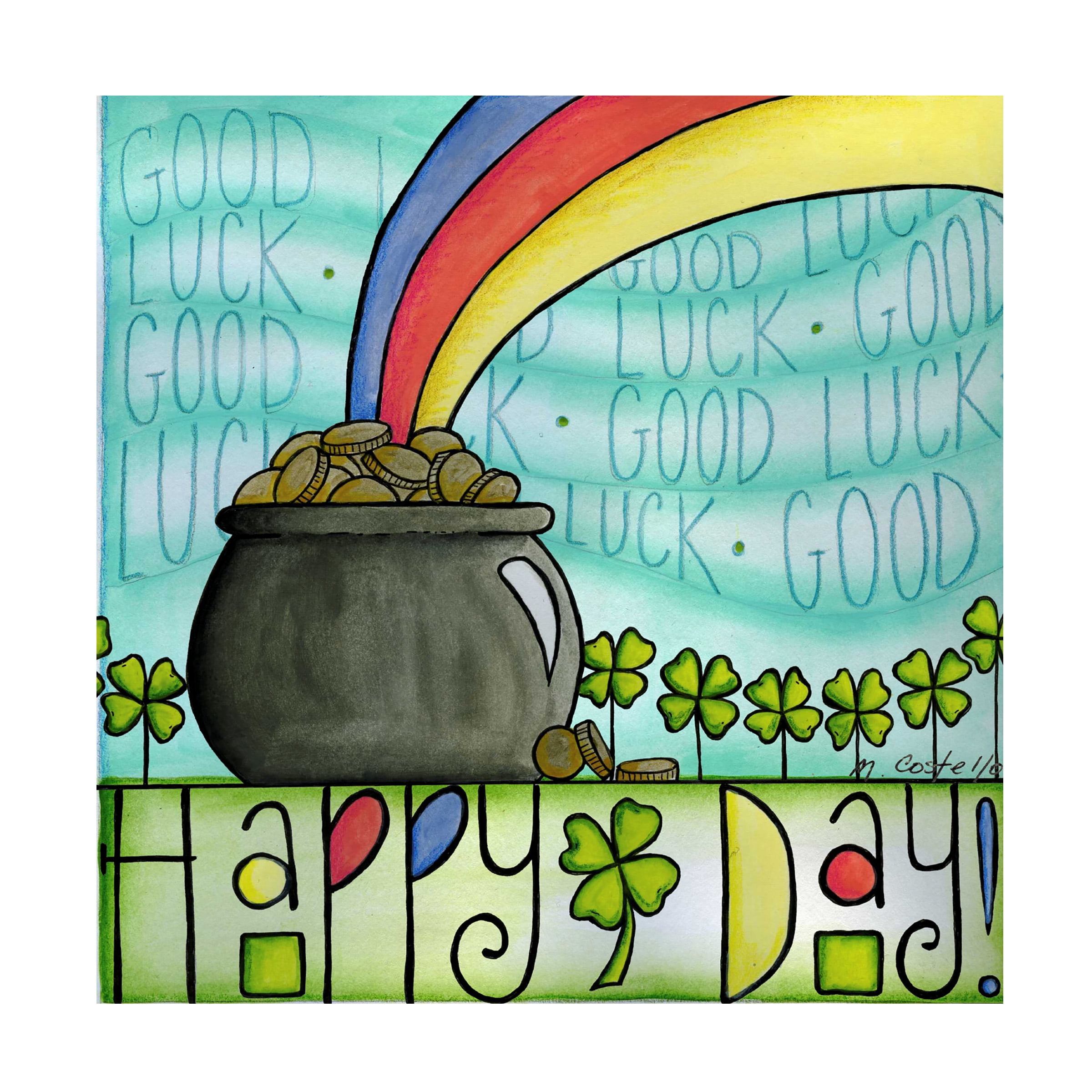 Trademark Fine Art 'st pattys day' Canvas Art by Maureen Lisa Costello