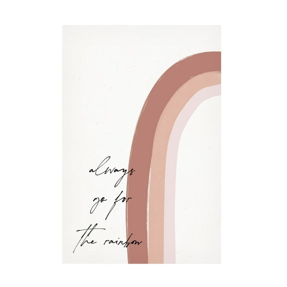 Trademark Fine Art uplusmestudio Always Go For The Rainbow Canvas Wall Art