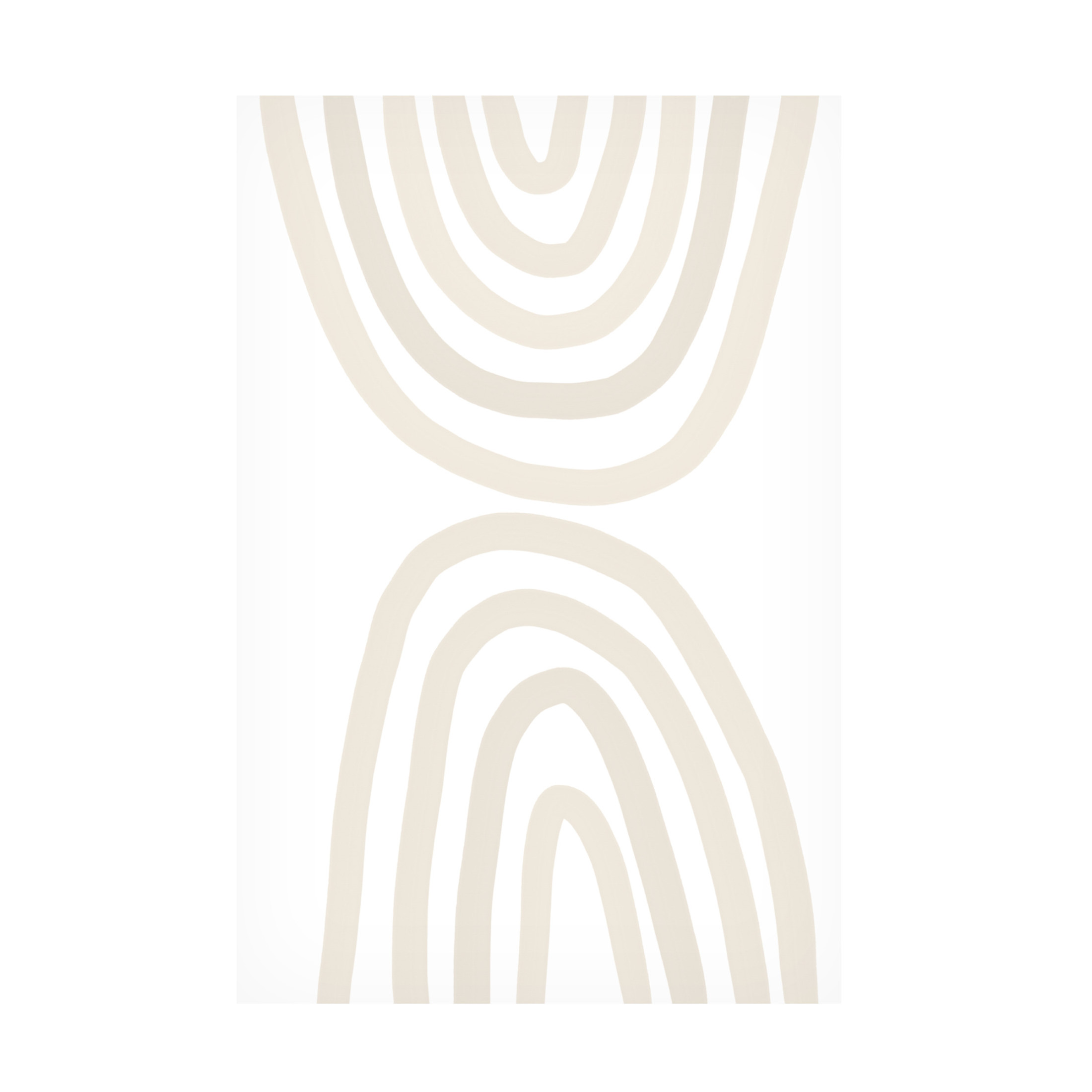 Trademark Fine Art uplusmestudio Beige Rainbow Canvas Wall Art
