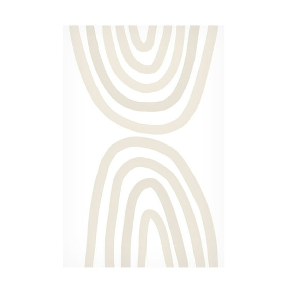 Trademark Fine Art uplusmestudio Beige Rainbow Canvas Wall Art