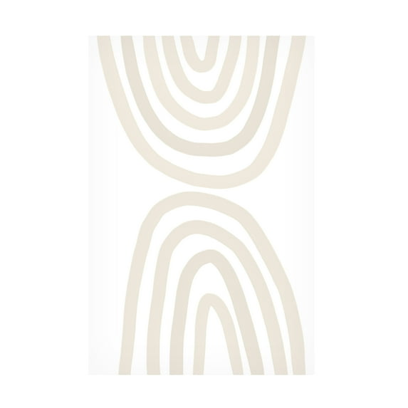 Trademark Fine Art uplusmestudio Beige Rainbow Canvas Wall Art