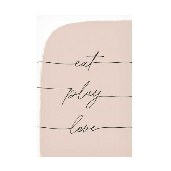 Trademark Fine Art uplusmestudio Eat Play Love Canvas Wall Art