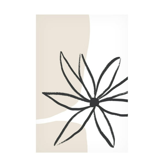 Trademark Fine Art uplusmestudio Flower And Cream Canvas Wall Art