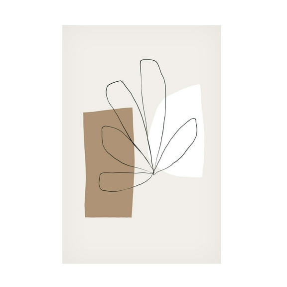 Trademark Fine Art uplusmestudio Flower And Shapes Canvas Wall Art