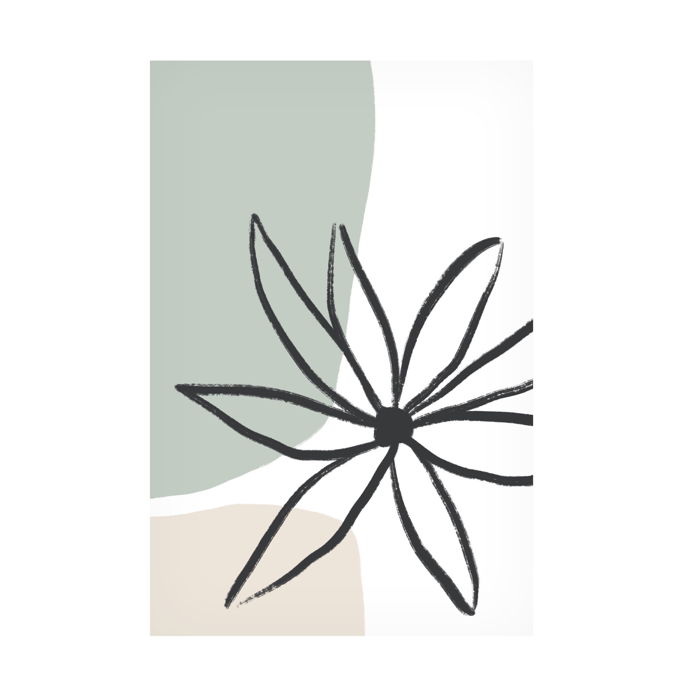 Trademark Fine Art uplusmestudio Flower Mint And Cream Canvas Wall Art