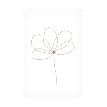 Trademark Fine Art uplusmestudio Line Flower Canvas Wall Art