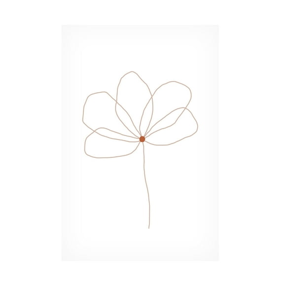 Trademark Fine Art uplusmestudio Line Flower Canvas Wall Art