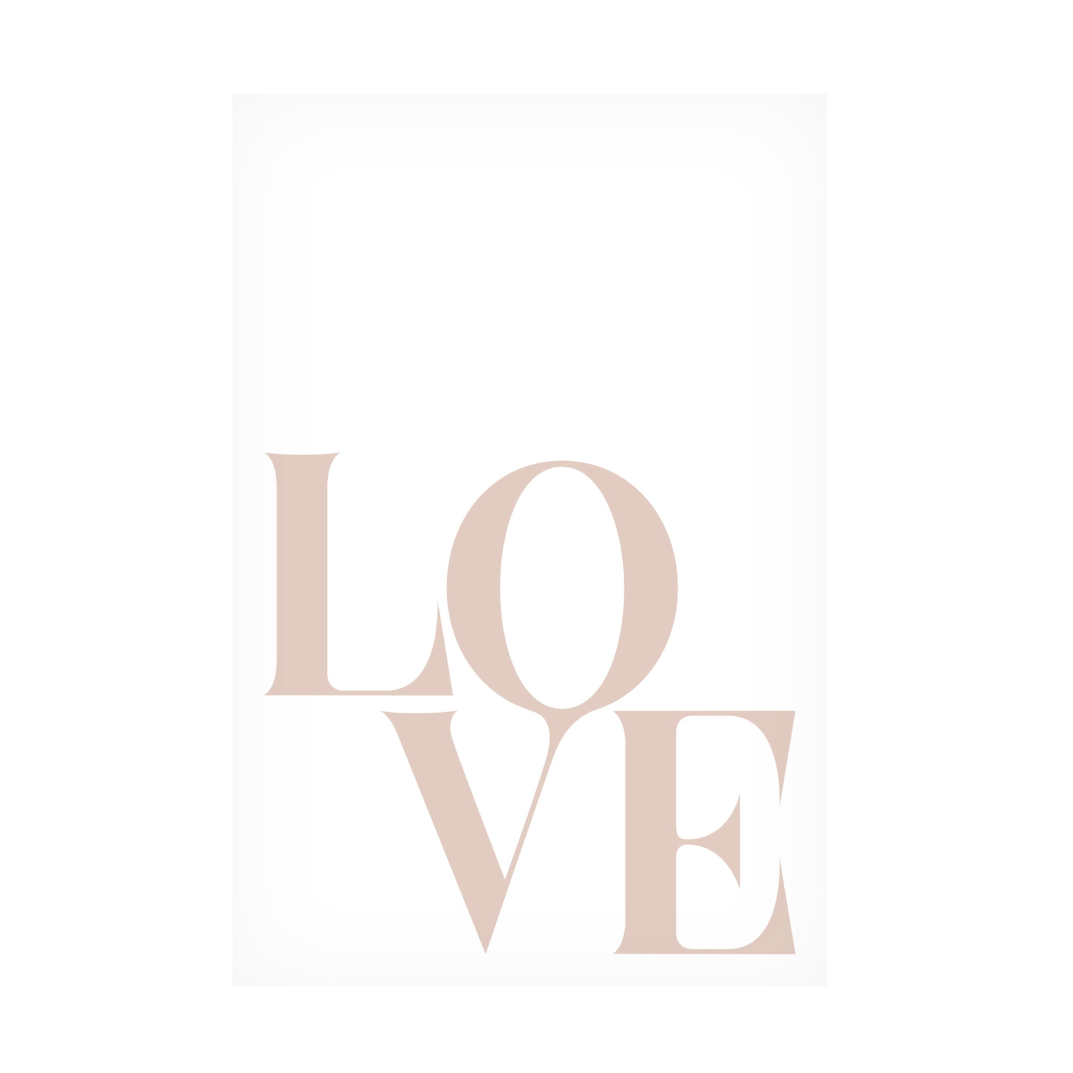 Trademark Fine Art uplusmestudio Love Beige Canvas Wall Art
